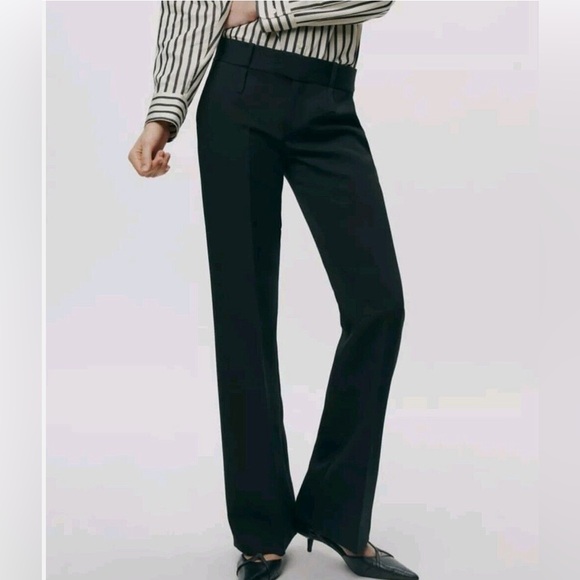 ZARA bloggers favourite straight leg black pants size large - Picture 3 of 11